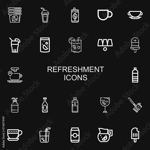 Editable 22 refreshment icons for web and mobile