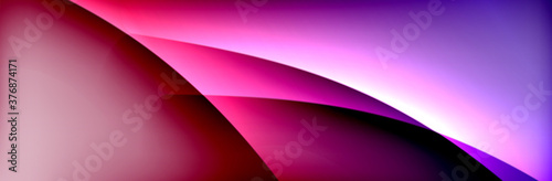 Fluid gradient neon color waves  vector abstract background