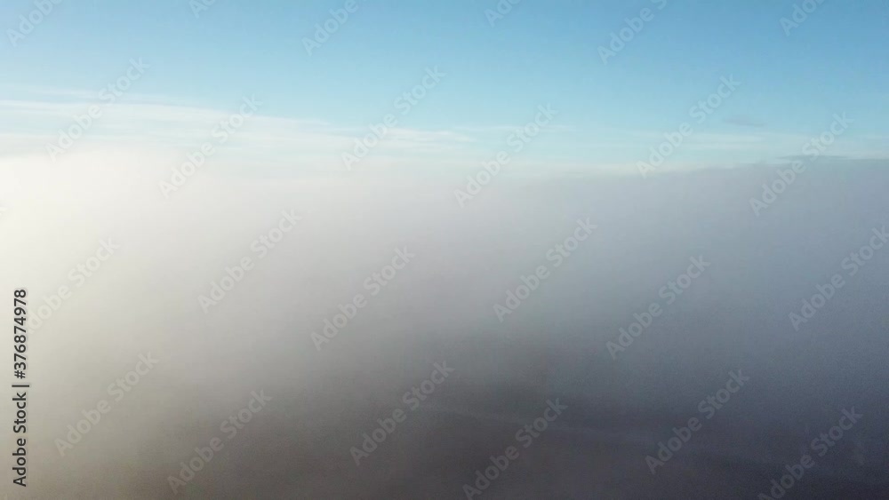 Passing through clouds – Drone aerial shoot on mountaintops