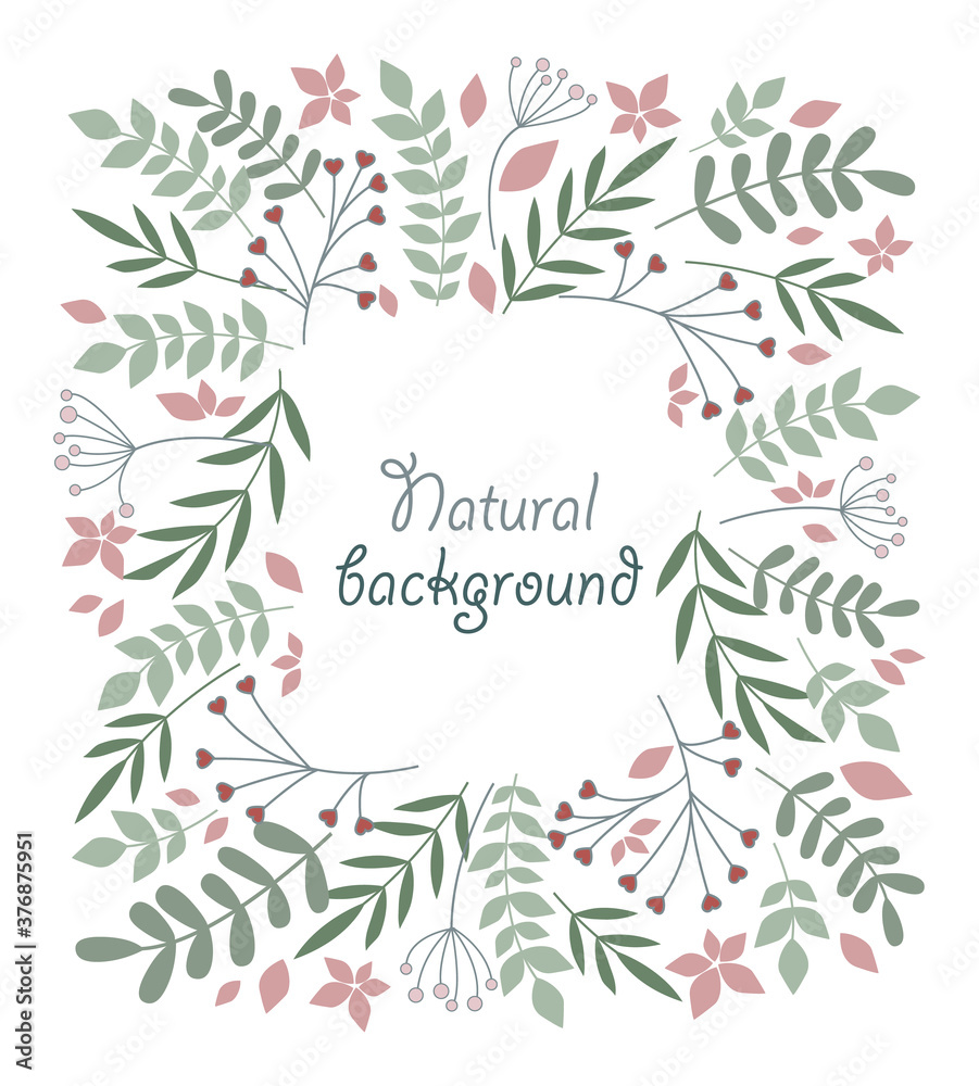 Decoration branches with leaves Decoration branches with leaves