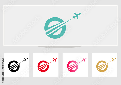 Minimal Air Travel Logo Design with O letter. Letter O Air travel logo design template.