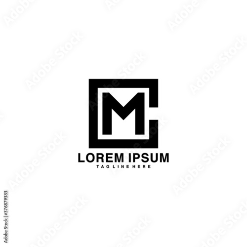 cm letter logo icon vector
