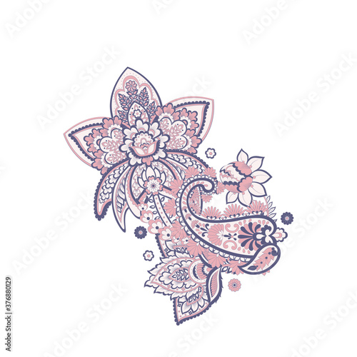 Paisley Floral oriental Isolated Pattern © antalogiya