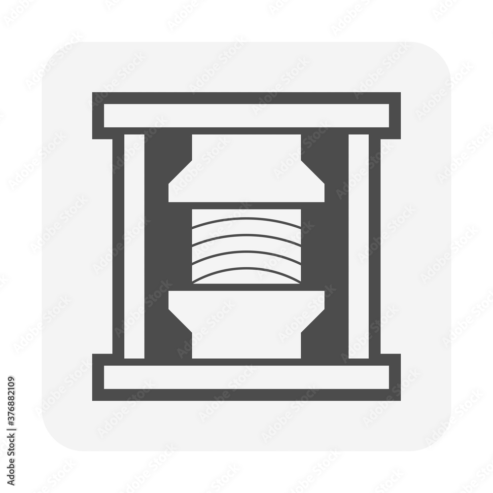 Wood testing or compress testing vector icon design.