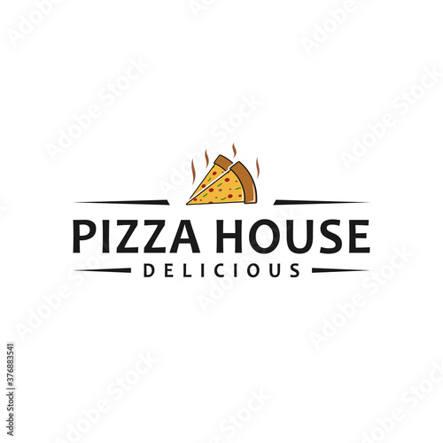 Pizza House Simple Retro Vintage Logo