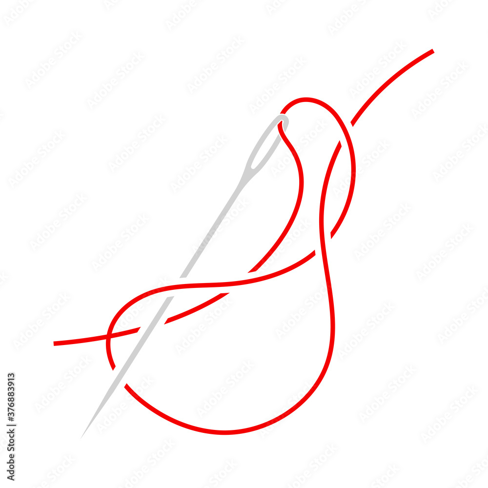 Sewing Needle With Thread Icon Sewing Needle With Thread Icon