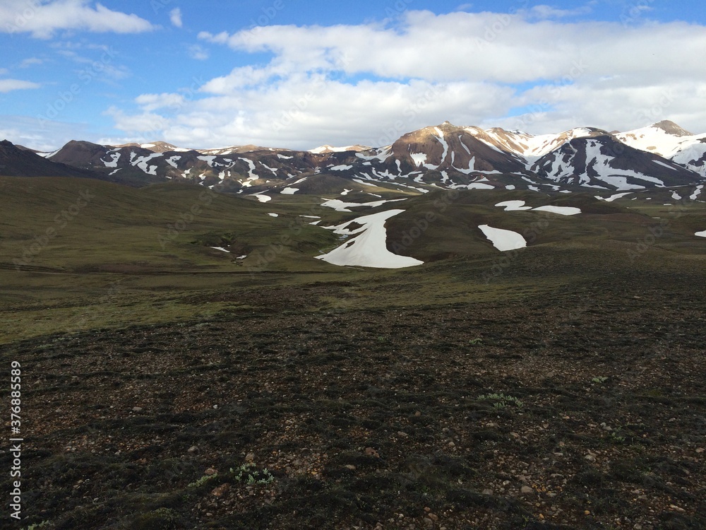 Fototapeta premium Beautiful and rugged landscape in Iceland with glaciers