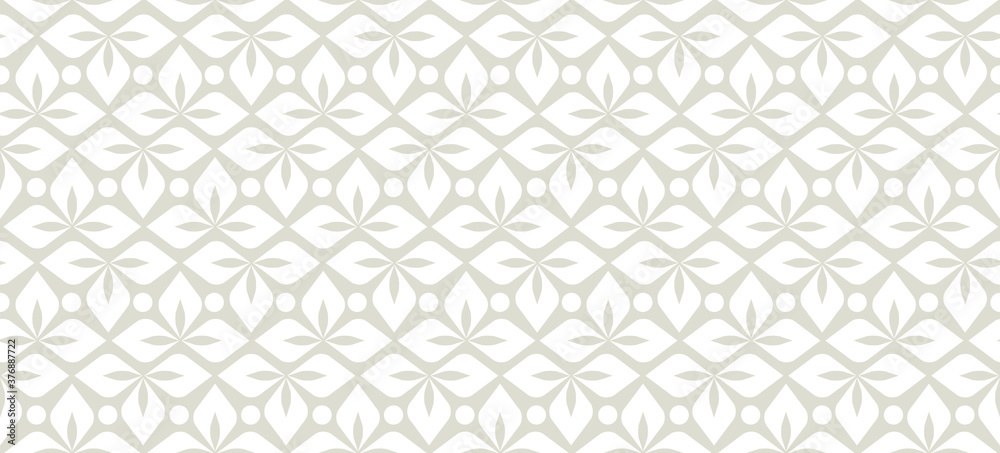 Seamless leaves pattern. Horizontal plant leaf ornament. For labels, packaging or fabric. vector isolated Seamless leaves pattern. Horizontal plant leaf ornament. For labels, packaging or fabric. vector isolated