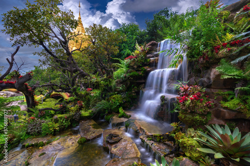 Waterfalls and forests at Tham Pha Daen Temple, Sakon Nakhon Province,Thailand.