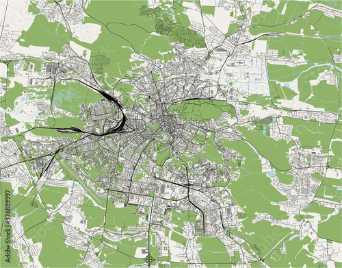 map of the city of Lviv, Lviv Oblast, Ukraine