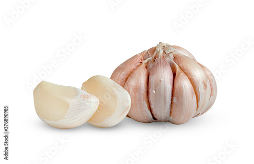 garlic isolated on white background ,include clipping path