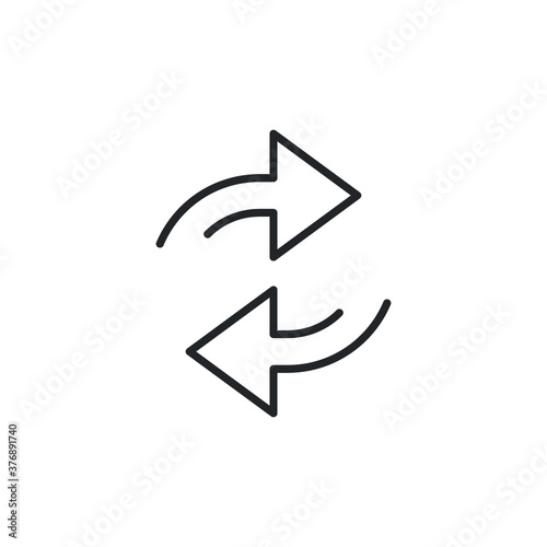 Free Download double reverse arrow, replace icon, exchange linear sign on white background - editable vector illustration eps10 - GFXLoad