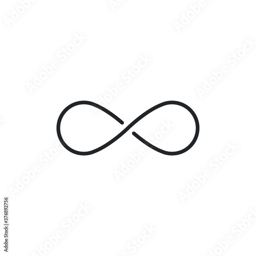Outline infinity icon illustration isolated vector sign symbol. EPS 10