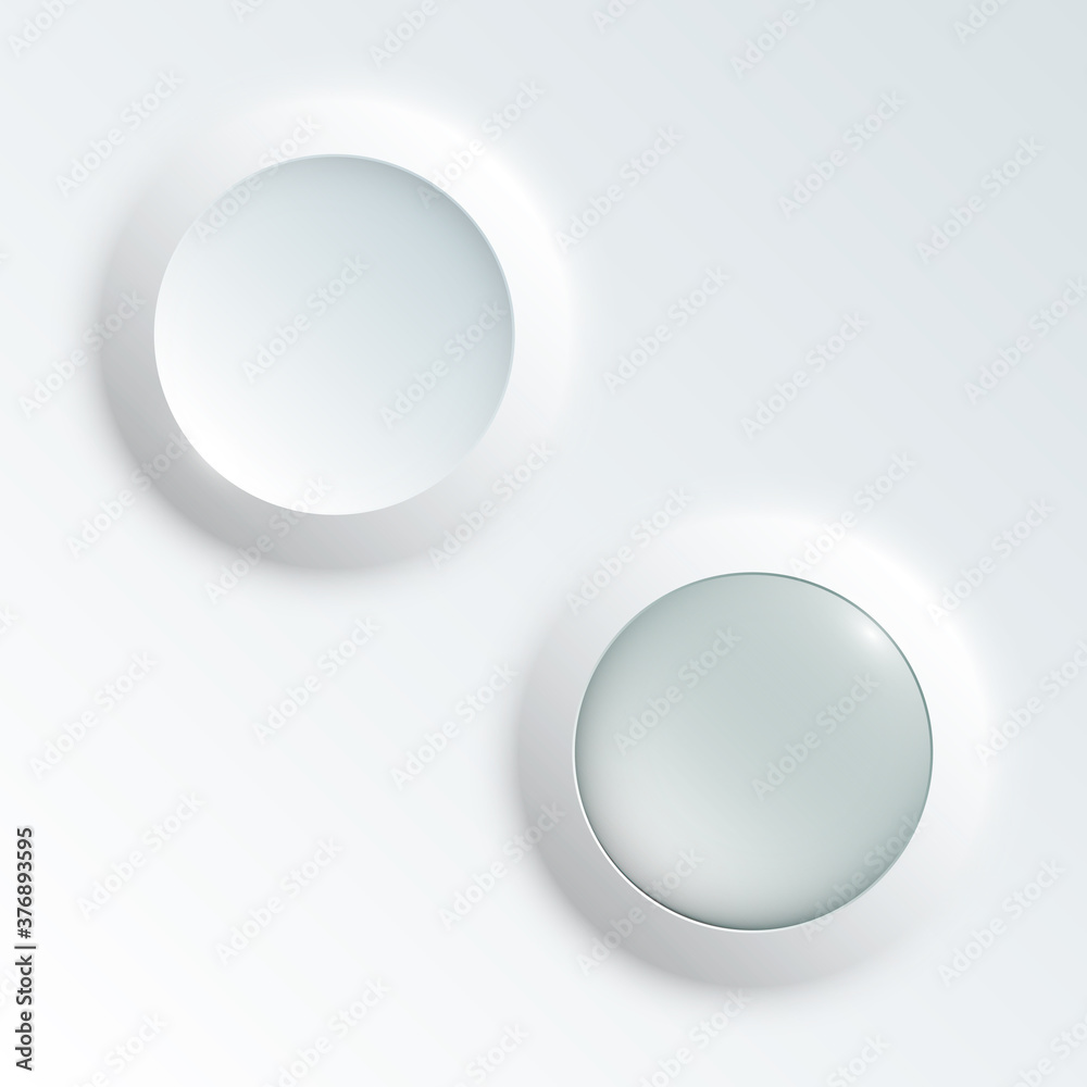 web round button with patch of reflected light for website or app. Isolated bell button sign with border, reflection and shadow on background button web round button with patch of reflected light for website or app. Isolated bell button sign with border, reflection and shadow on background button