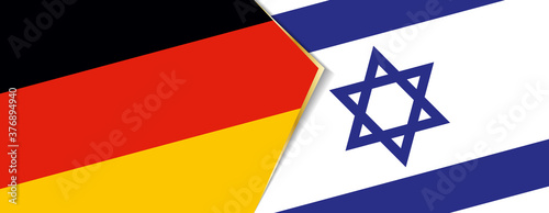 Germany and Israel flags, two vector flags.