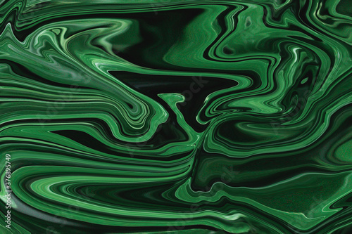 Fondo abstracto con efecto de olas con colores verde y negro