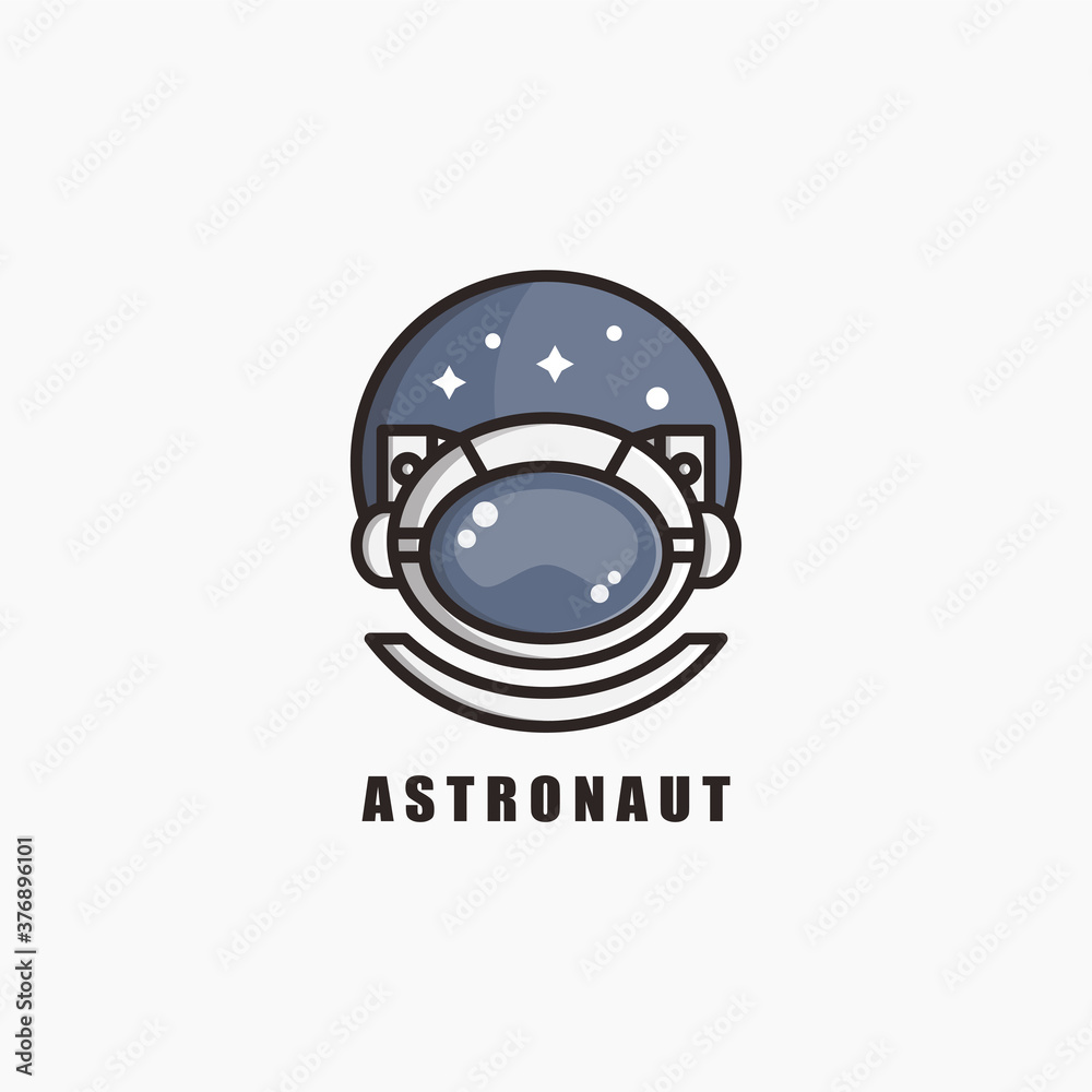 Fototapeta premium Astronaut logo template design. Vector illustration. Abstract astronaut web Icons and vector logo.