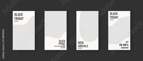 Social media template. Trendy editable social media stories template. Mockup isolated. Template design. Vector illustration.