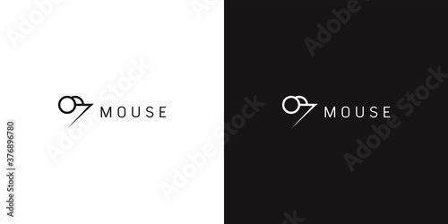 mouse logo template design. Vector illustration. Abstract mouse/rat web Icons and vector logo.