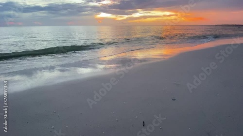 Sunset at Marco Island florida by south beach  photo