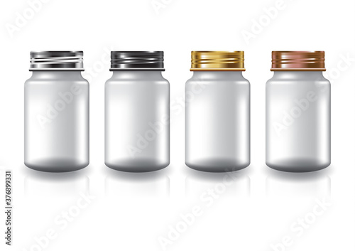 White round supplements, medicine bottle 4 colors screw lid for beauty or healthy product.