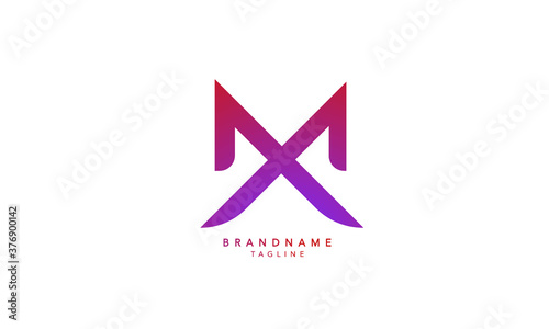 Alphabet letters Initials Monogram logo MX, XM, M and X