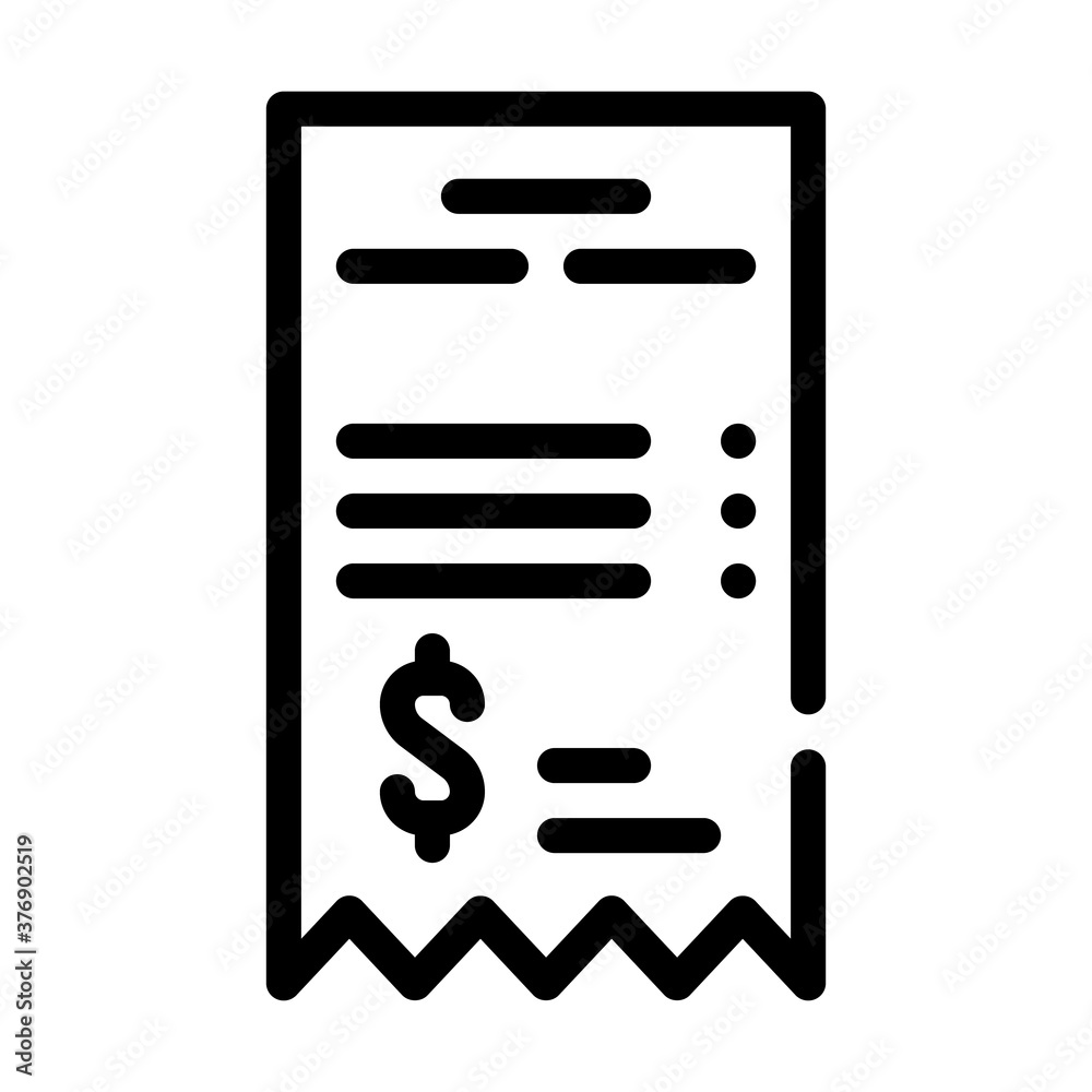 betting receipt line icon vector isolated illustration betting receipt line icon vector isolated illustration