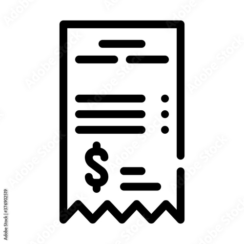 betting receipt line icon vector isolated illustration © sevector