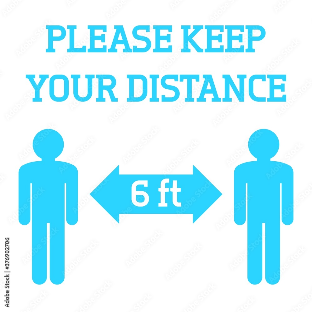 Social distancing vector illustration Social distancing vector illustration