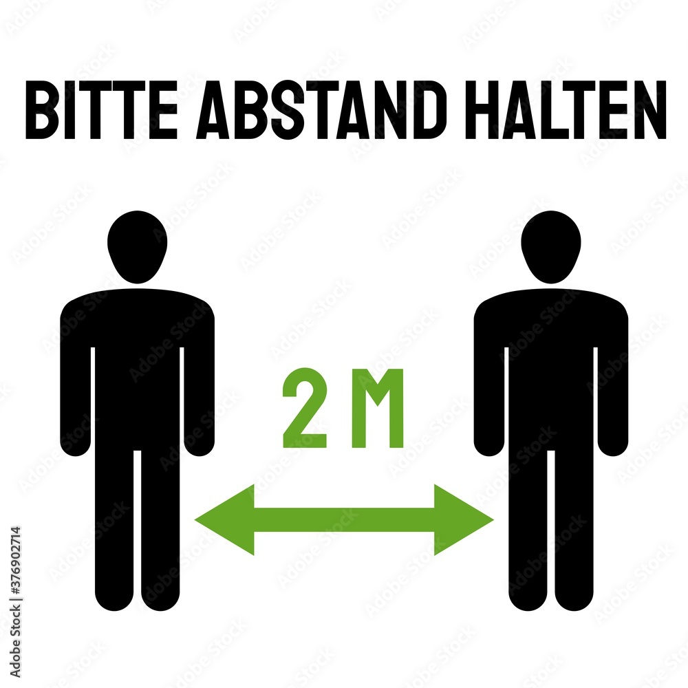 Social distancing vector in German
