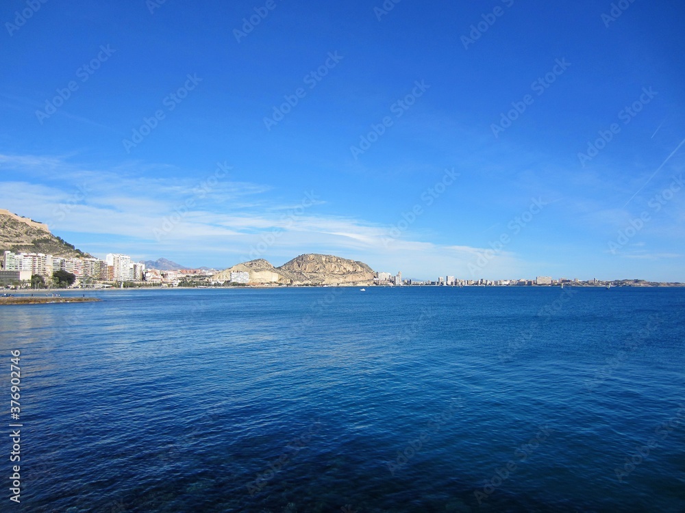 Mediterranean sea and Alicante coast