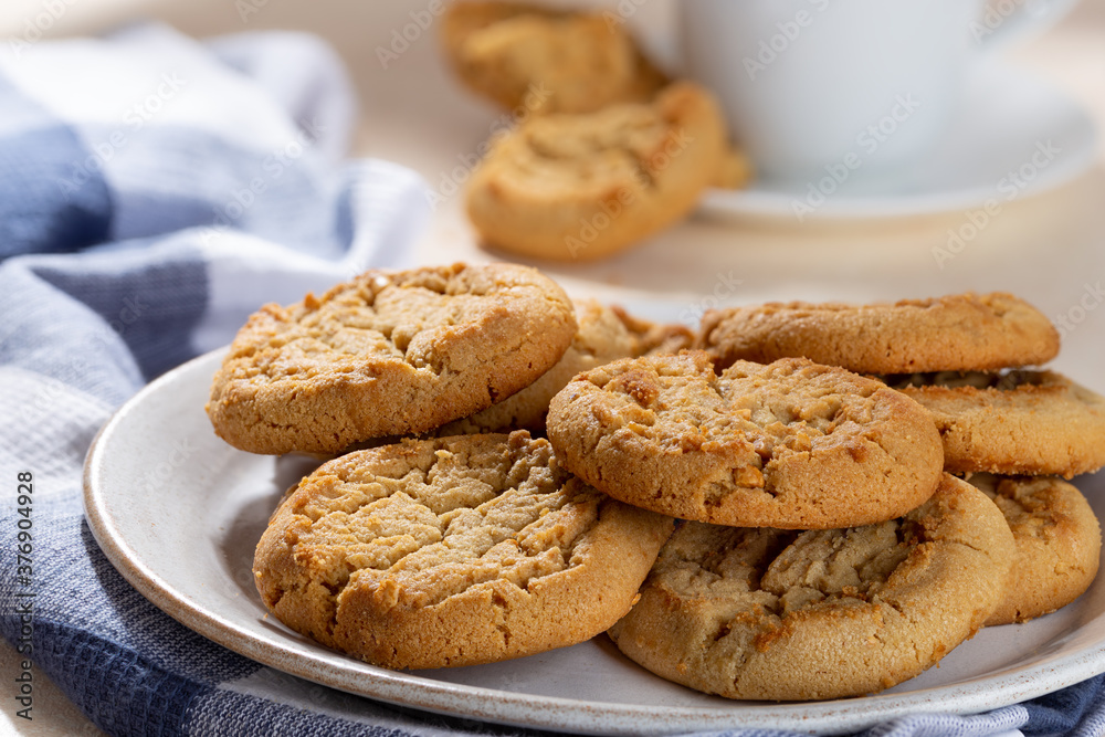 Peanut Butter Cookies on a Plate