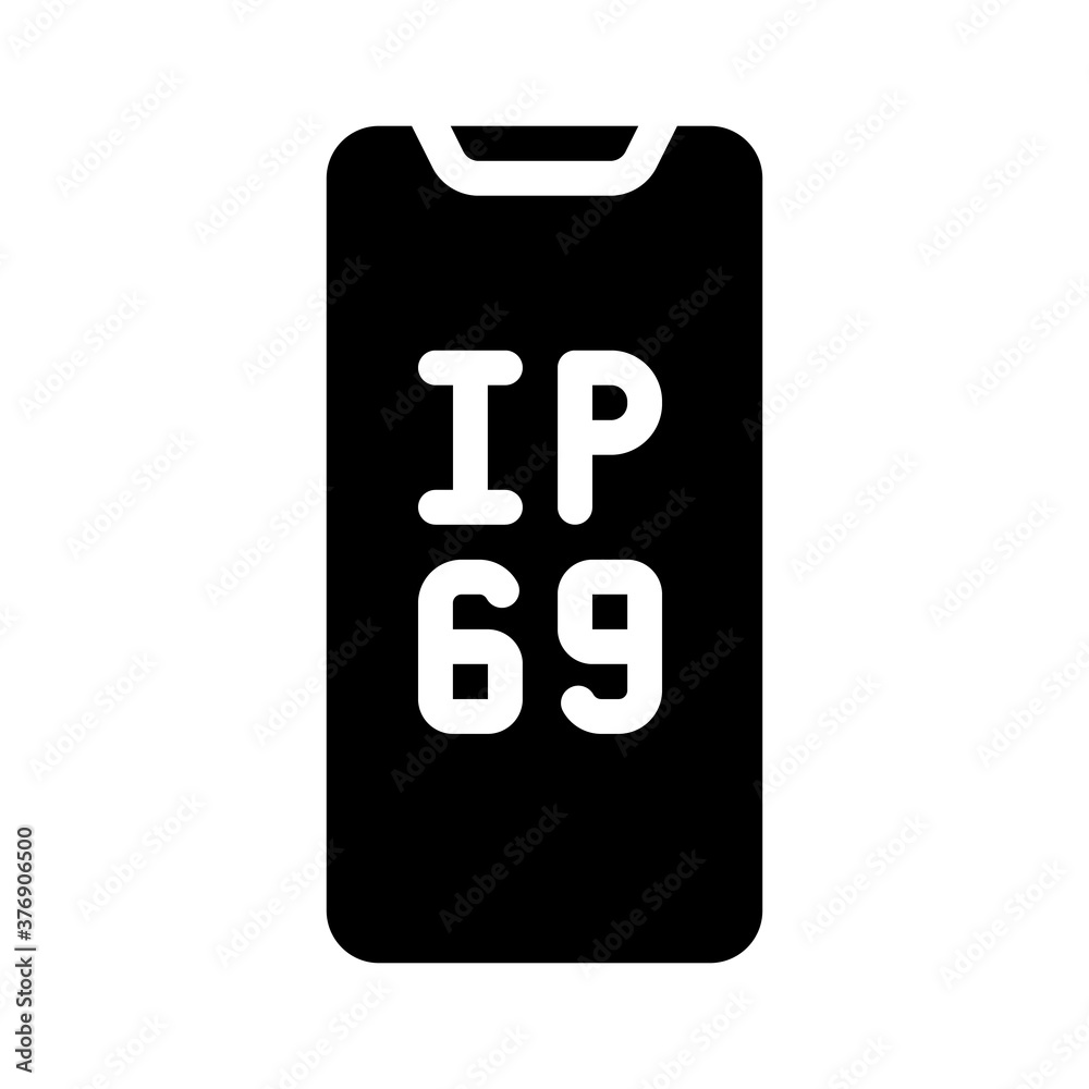 ip69 smartphone waterproof protection glyph icon vector illustration ip69 smartphone waterproof protection glyph icon vector illustration