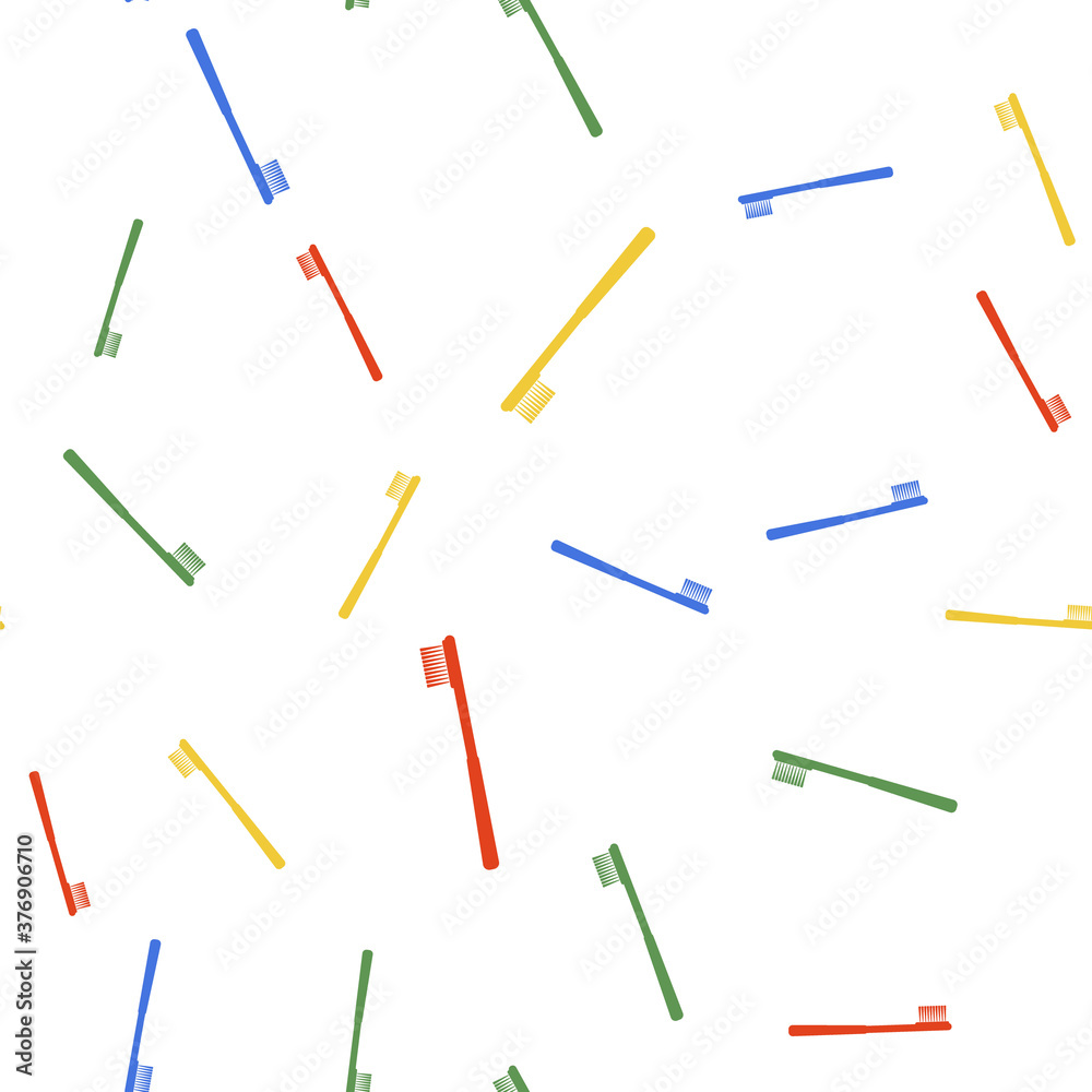 Color Toothbrush icon isolated seamless pattern on white background. Vector. Color Toothbrush icon isolated seamless pattern on white background. Vector.