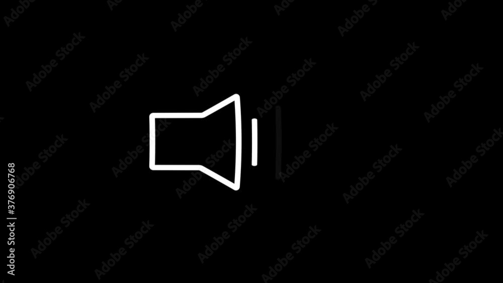 4K Render of animated speaker icon. Sound Icon audio music speaker. luma matte. 4K Render of animated speaker icon. Sound Icon audio music speaker. luma matte.