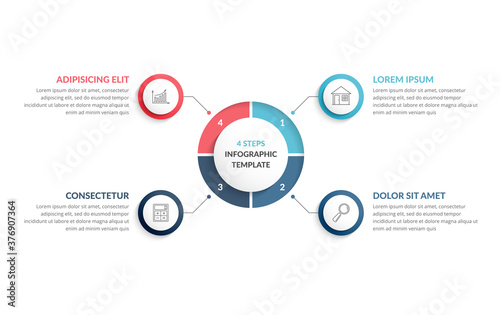 Circle Infographics - Four Elements