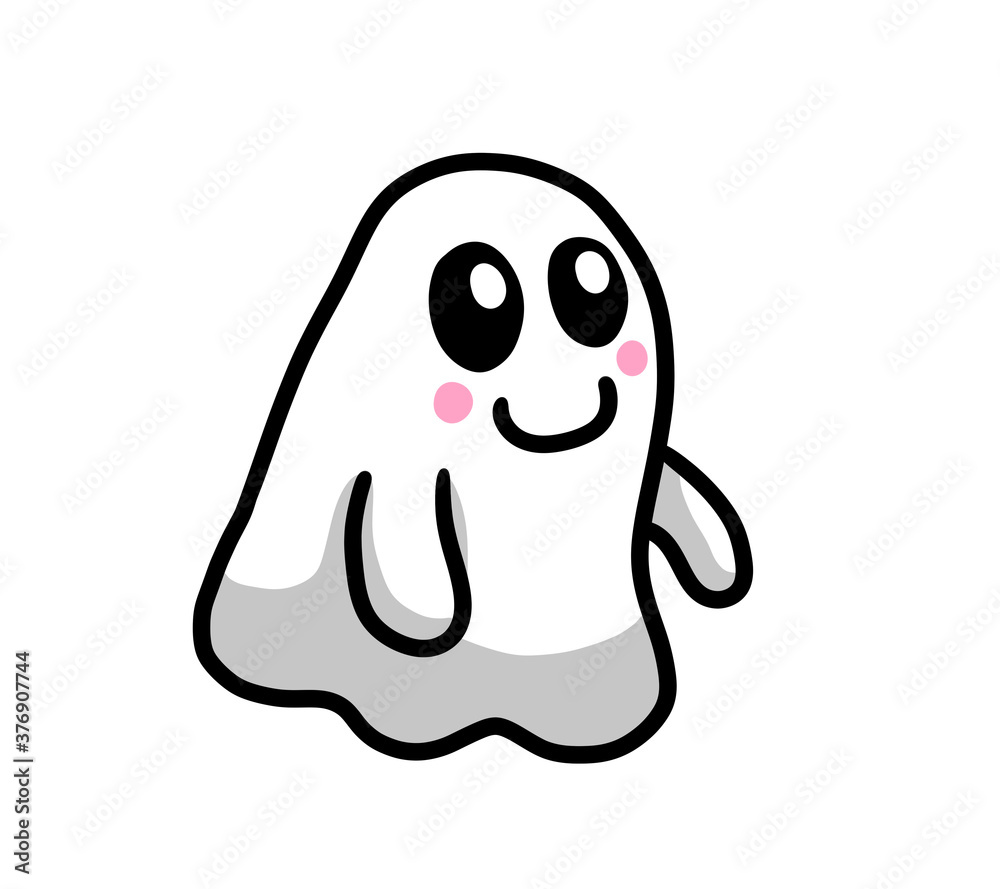 Adorable Stylized Happy Ghost Adorable Stylized Happy Ghost