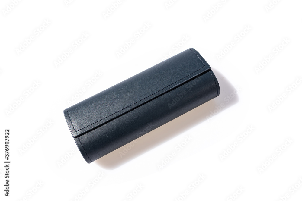 Closed eyeglass case isolated on white background Closed eyeglass case isolated on white background