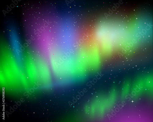 Vector illustration of northern lights