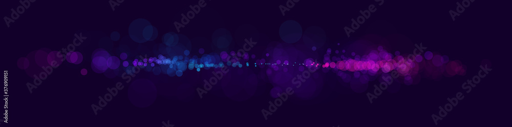 Beautiful bokeh blurred lights vector abstract background with defocused transparent lights effect, macro style with depth of field.