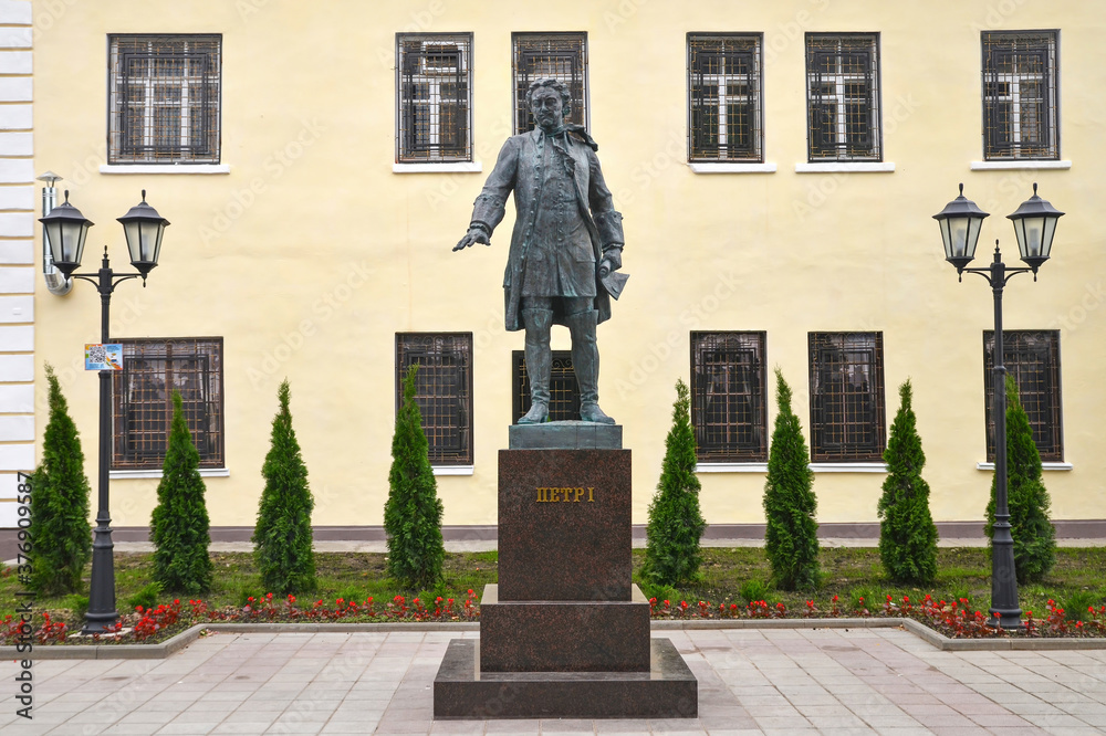 Peter the Great monument. Gagarin town, Smolensk Oblast, Russia.