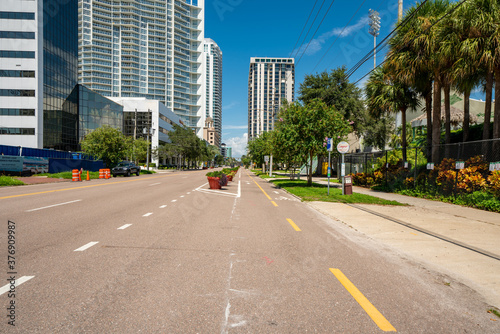 Photo of bike lanes at Downtown St Petersburg FL USA © Felix Mizioznikov