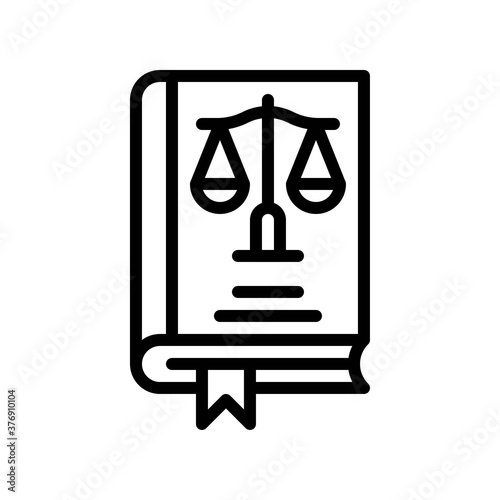 administrative related weight scale on book with memento vector in lineal style,