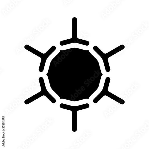 varicella zoster virus glyph icon vector illustration