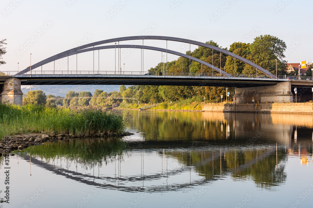 Weserbrücke von Minden, NRW, Deutschland