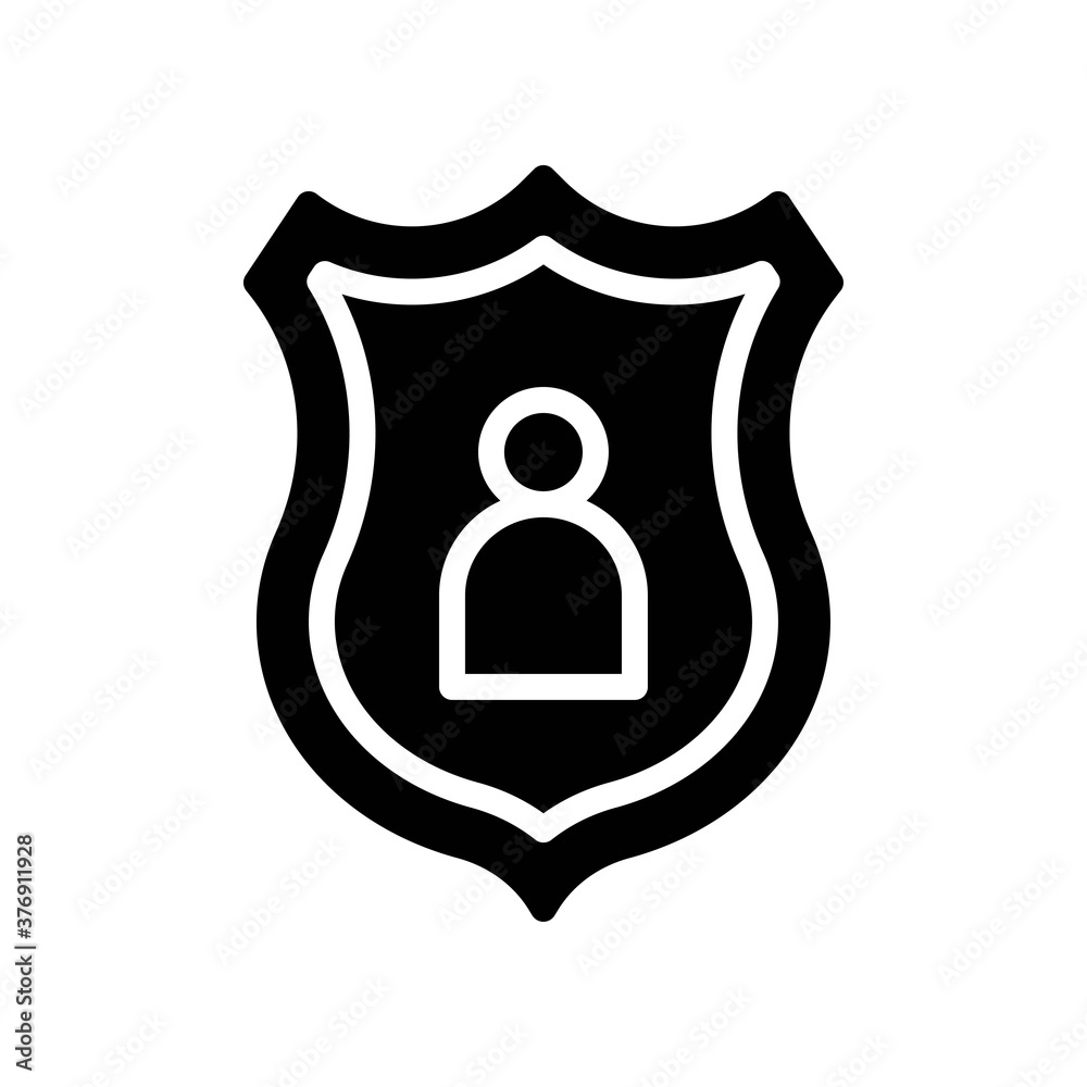 administrative related character on police badge vector in solid design, administrative related character on police badge vector in solid design,
