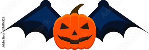 Pumpkin Bat character set flat