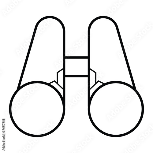 Binocular field glasses flat icon