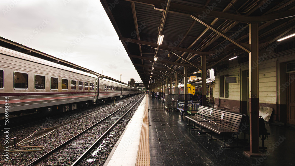subway train in the station