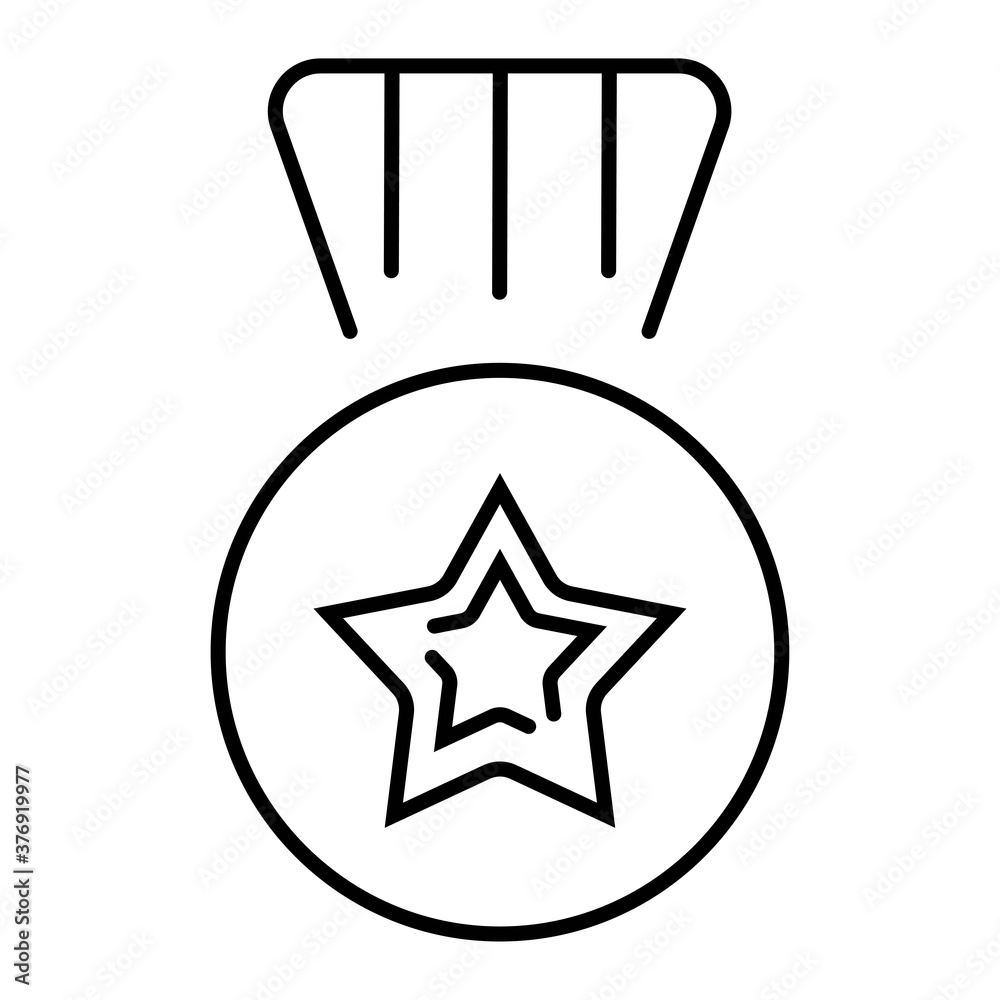 Vector badge with ribbons icon Vector badge with ribbons icon